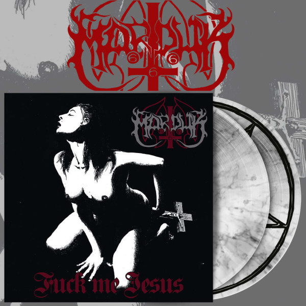 Marduk - Fuck Me Jesus [white w/ black marble - 500], MLP