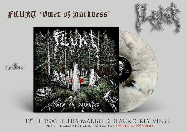Flukt - Omen Ov Darkness [grey/black marble - 100], LP